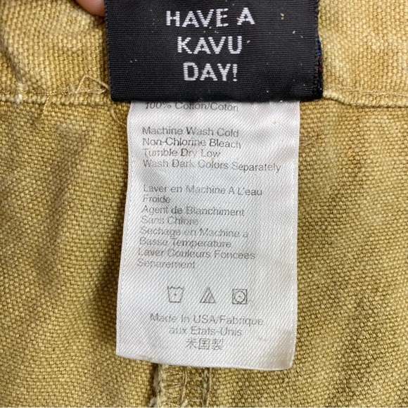 Kavu Hiking Pants Men's Size L Belted Tan Canvas Outdoor Large Made In USA - Picture 10 of 10